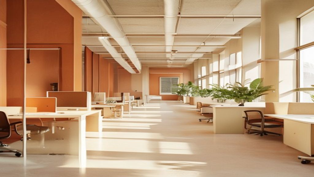 Ergonomiskt designad arbetsmiljö med flera arbetsplatser